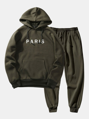 Paris Print Raglan Hoodie & Jogger Pants