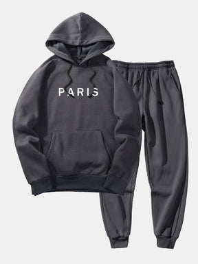 Paris Print Raglan Hoodie & Jogger Pants