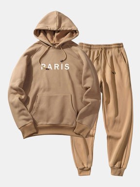 Paris Print Raglan Hoodie & Jogger Pants