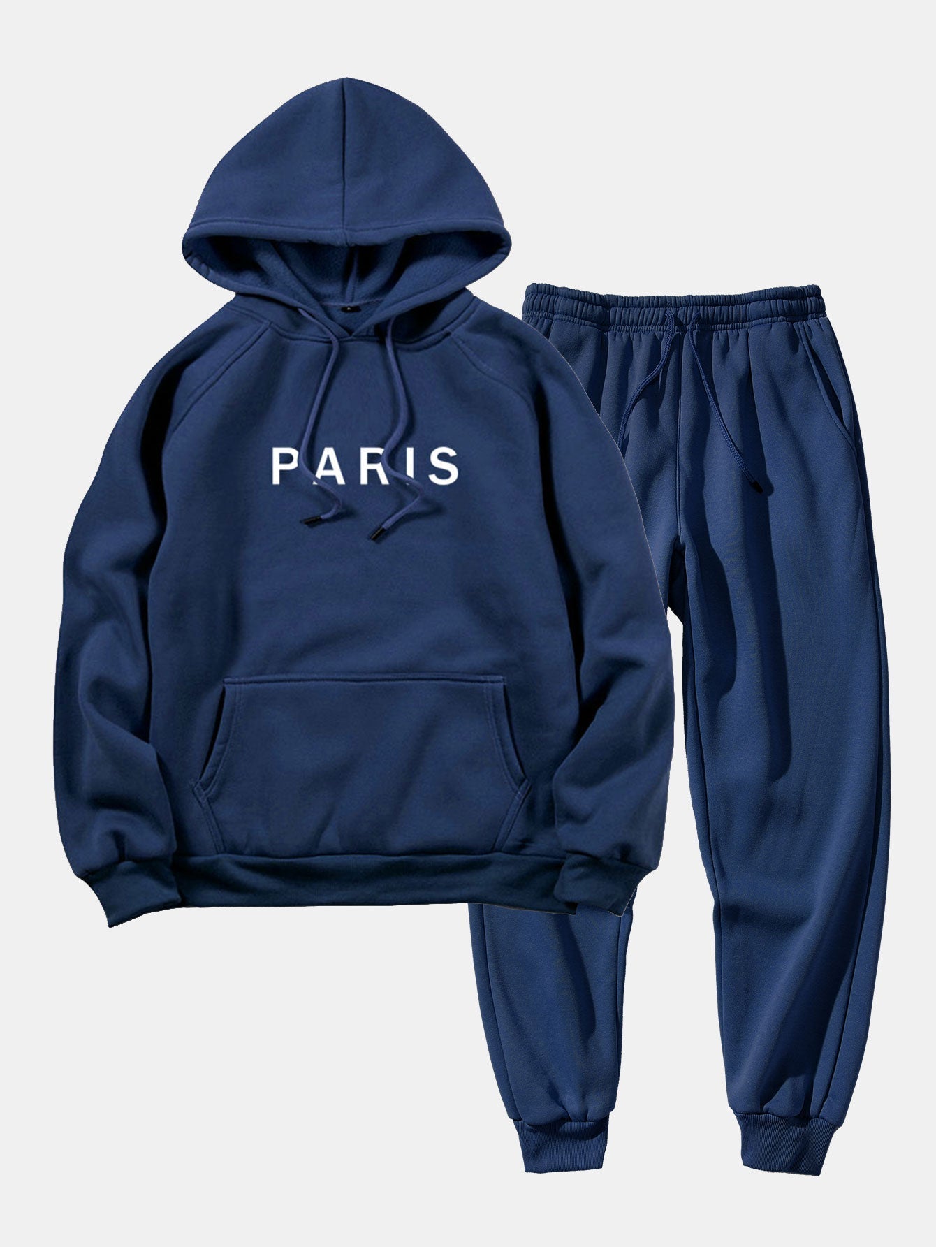 Paris Print Raglan Hoodie & Jogger Pants