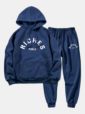 Rich Paris Print Hoodie & Jogger Pants