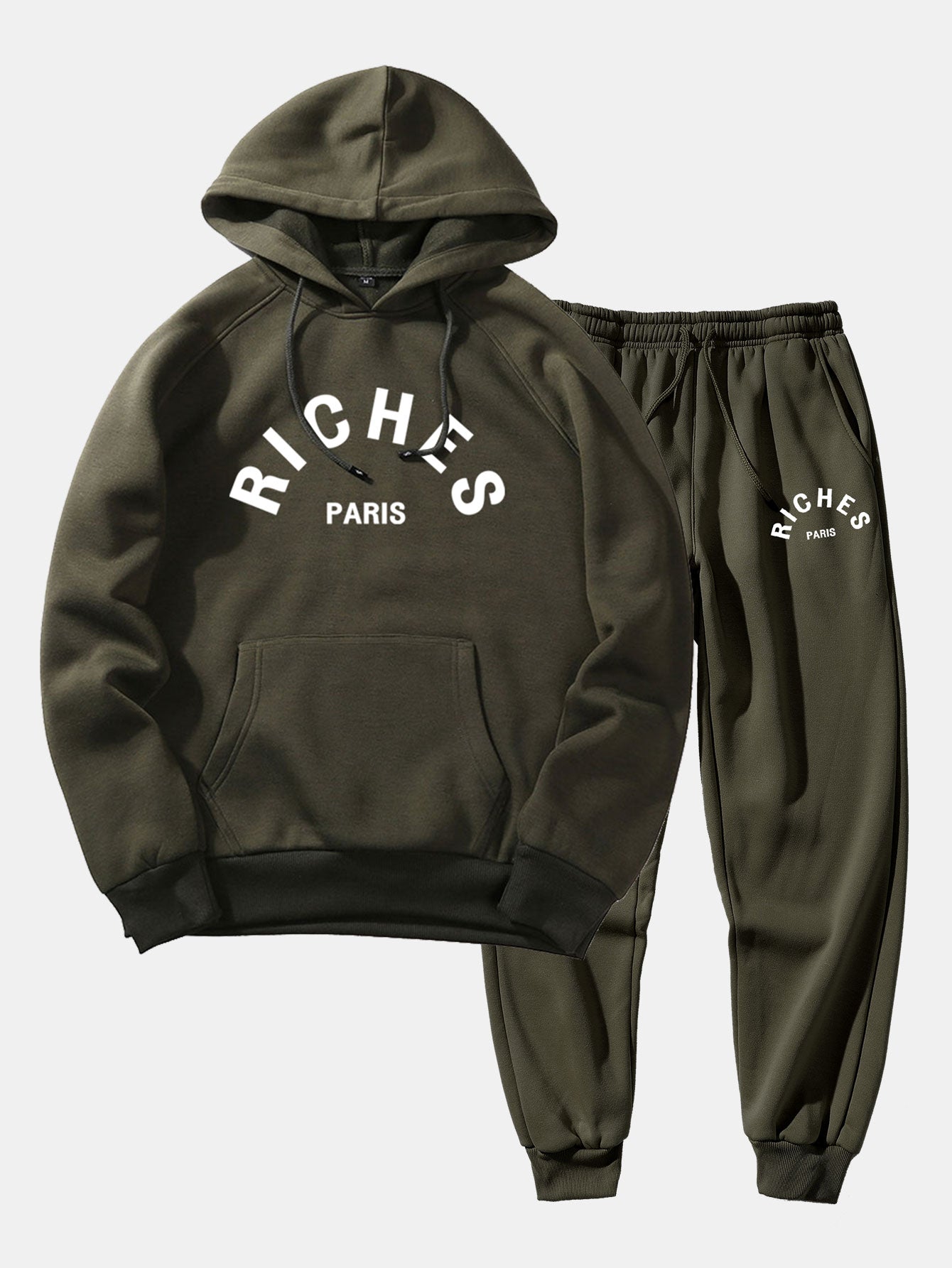 Rich Paris Print Hoodie & Jogger Pants