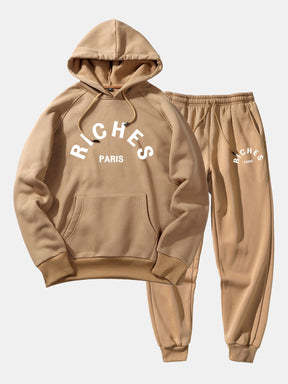 Rich Paris Print Hoodie & Jogger Pants