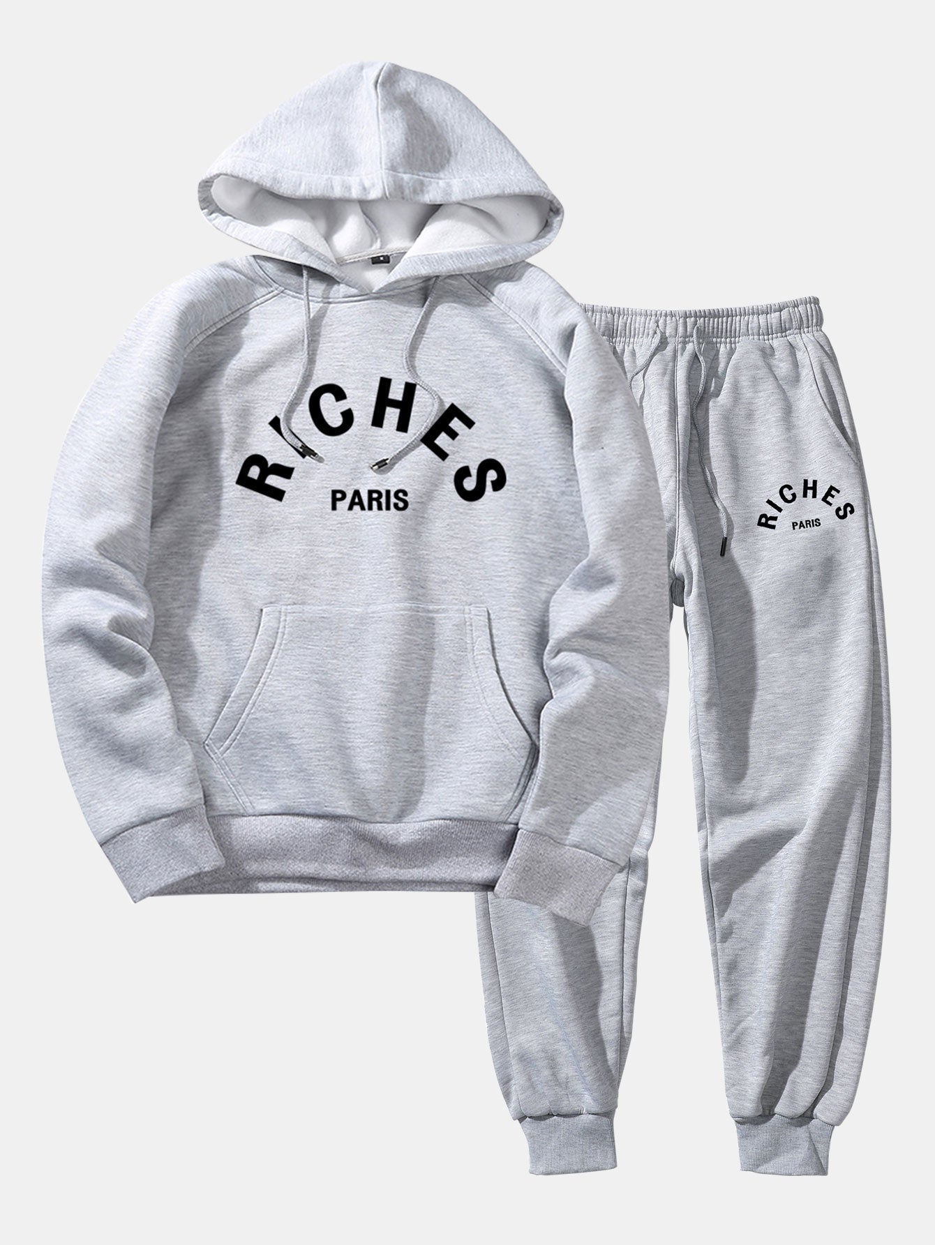 Rich Paris Print Hoodie & Jogger Pants