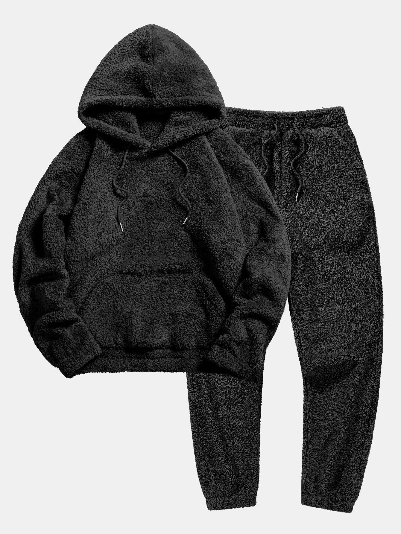 Basic Teddy Hoodie & Teddy Jogger Pants