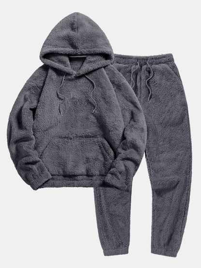 Basic Teddy Hoodie & Teddy Jogger Pants