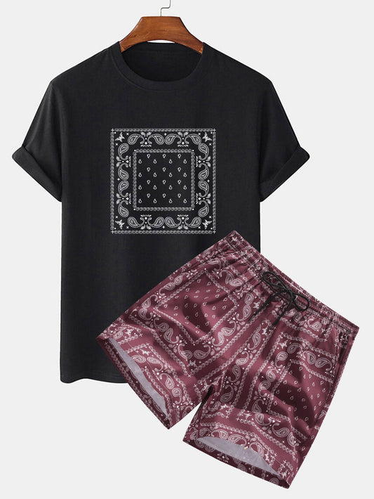 Paisley Print T-Shirt & Paisley Print Shorts