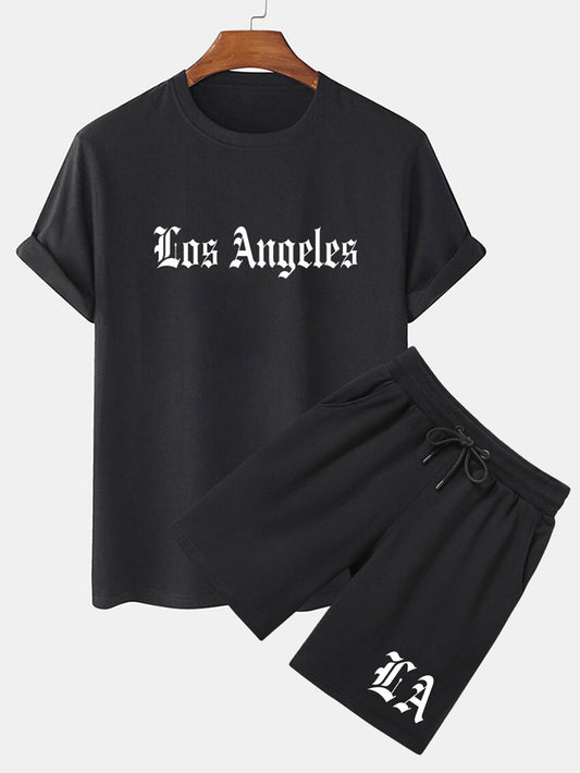 Los Angeles Print T-Shirt & LA Print Shorts