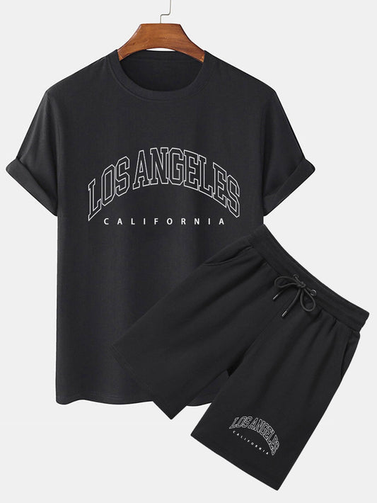 Los Angeles Print T-Shirt & Shorts