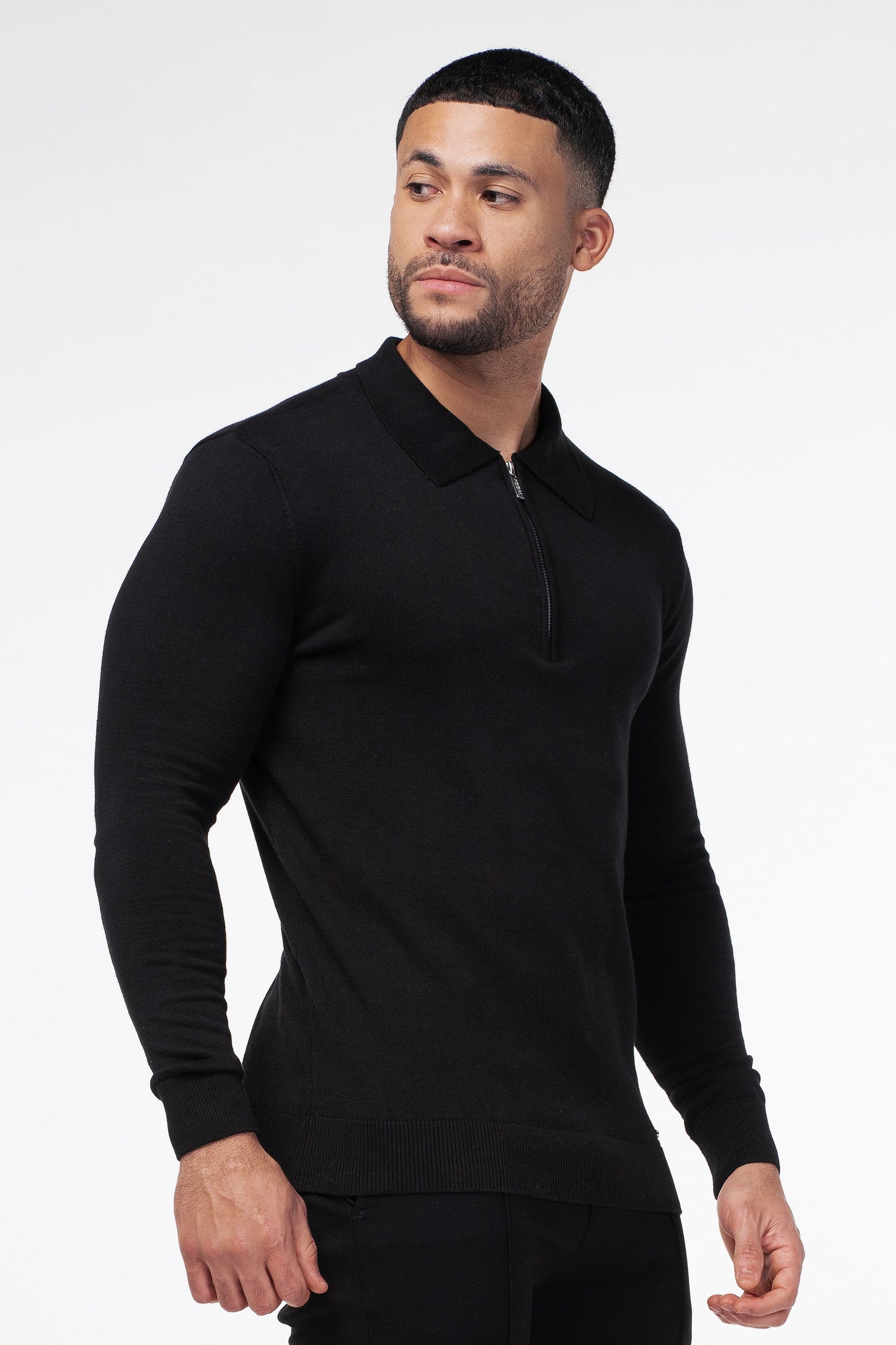 Longsleeve Polo - Black