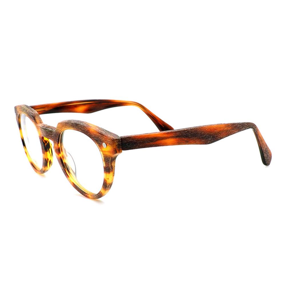 Tortoiseshell Spring Hinge Acetate Oval Eyeglasses - MyDollger