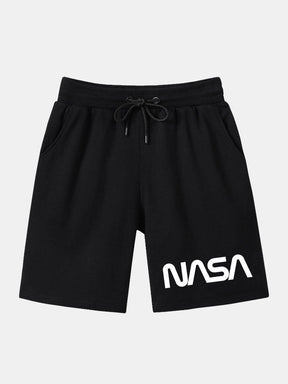 NASA Print Color Block Arc Hem T-Shirt & NASA Print Shorts