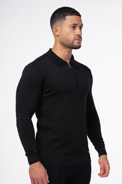 Longsleeve Polo - Black