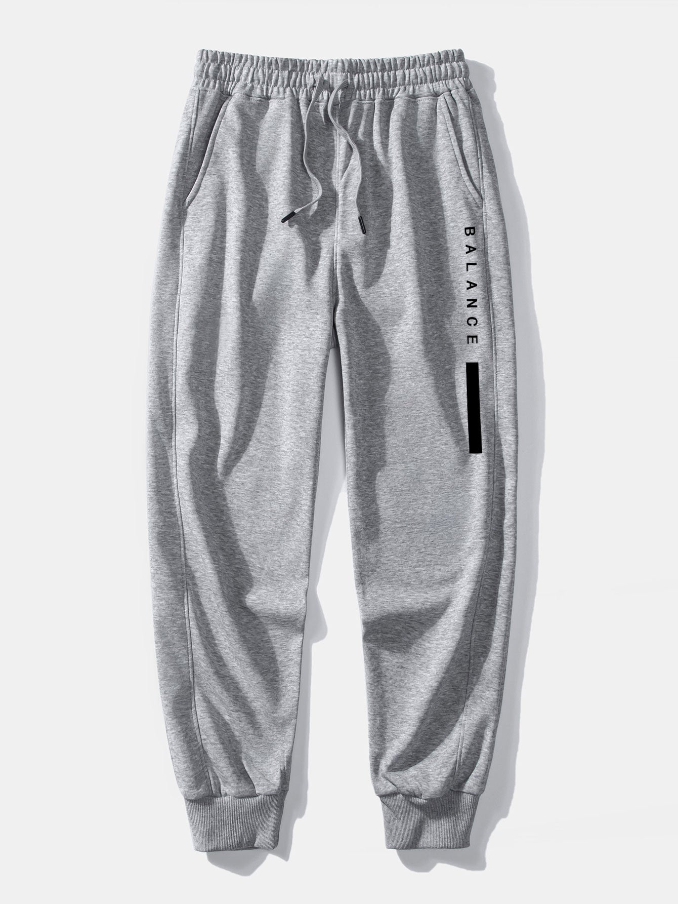 Balance Stripe Print Relax Fit Crew Neck Sweatshirt & Jogging Pants