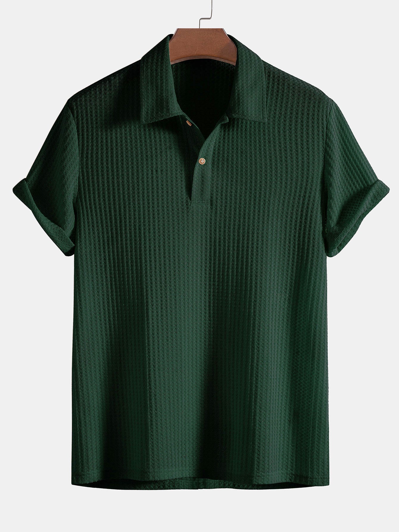 Camisa polo de punto con diseño de gofre