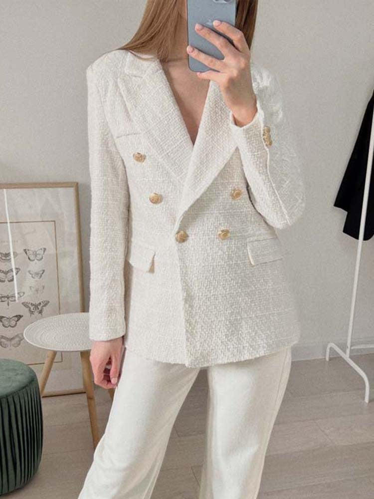 Blazer Feminino Alongado Tweed - Classic