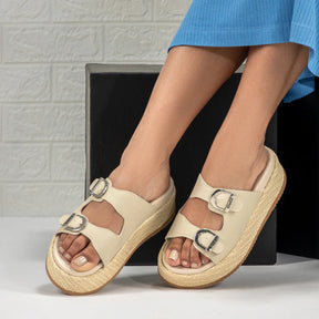 Sandália Feminina Papete Flatform Moderna Aura