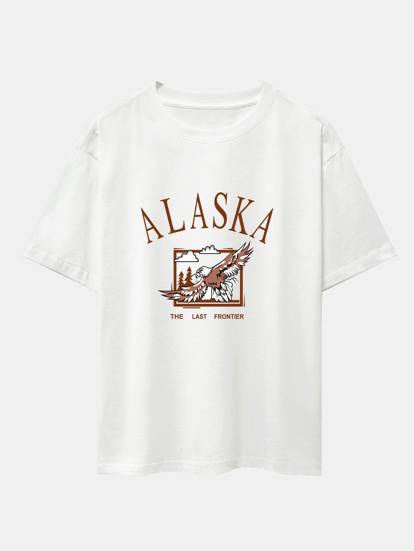 Alaskan Eagle Print Heavy Weight Oversize T-Shirt & Twill Jacquard Shorts