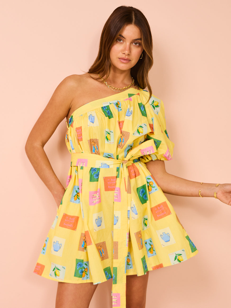 Vestido Frutas Um Ombro®