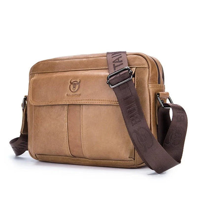 Bolsa de Ombro Masculina BullCaptain Em Couro Modelo Business