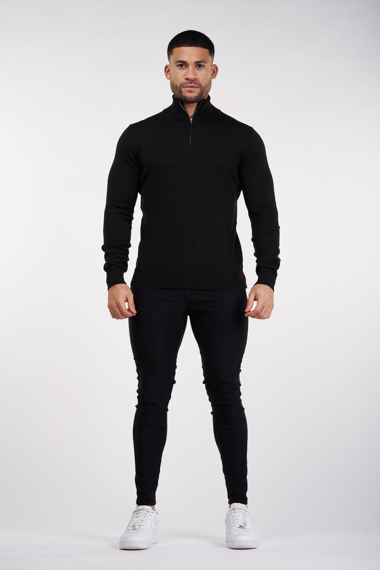 Half Zip Sweater - Black