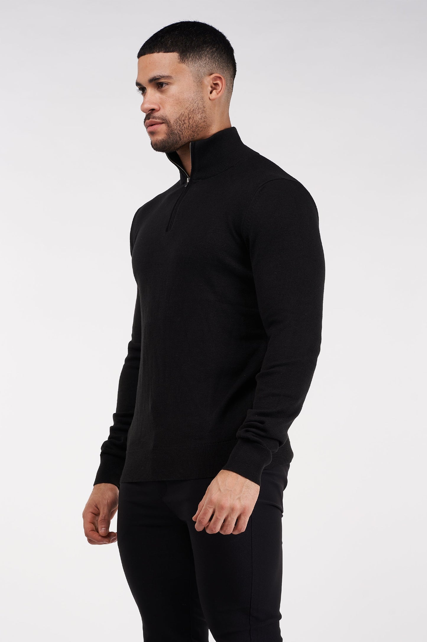 Half Zip Sweater - Black