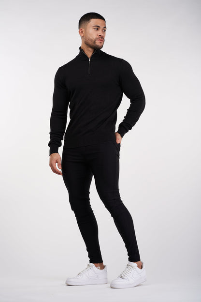 Half Zip Sweater - Black