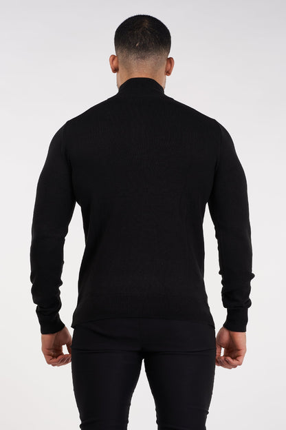 Half Zip Sweater - Black