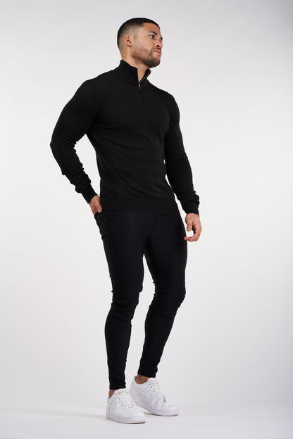 Half Zip Sweater - Black