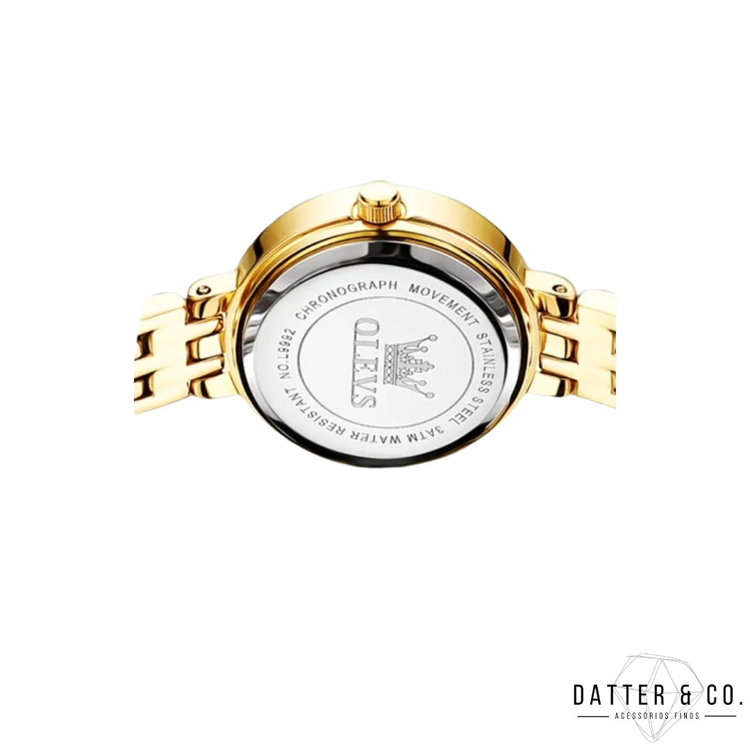 Relógio Feminino Veneza - Banhado a Ouro 18K