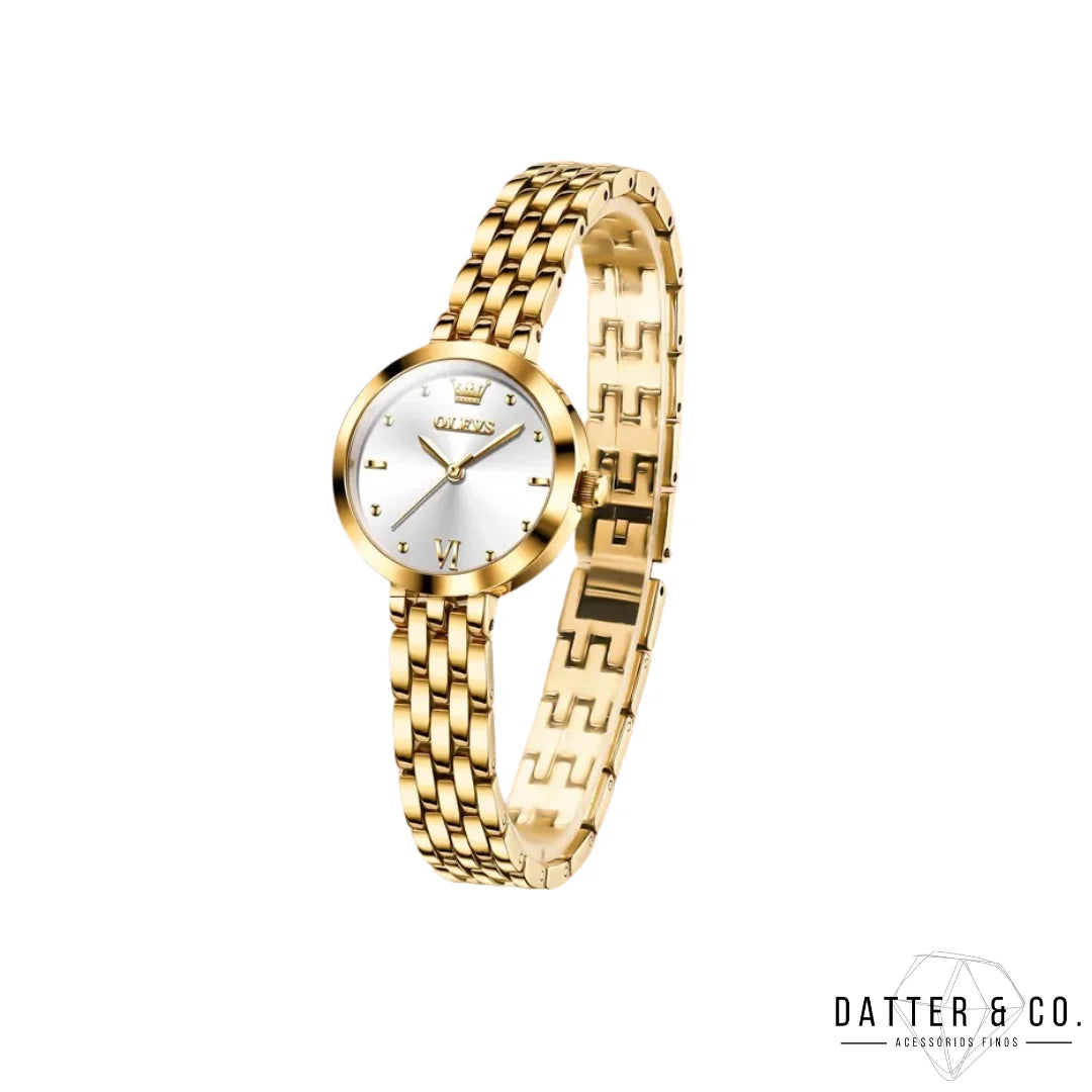 Relógio Feminino Veneza - Banhado a Ouro 18K