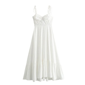 Vestido Longo Branco de Alcinha Moderna Verano