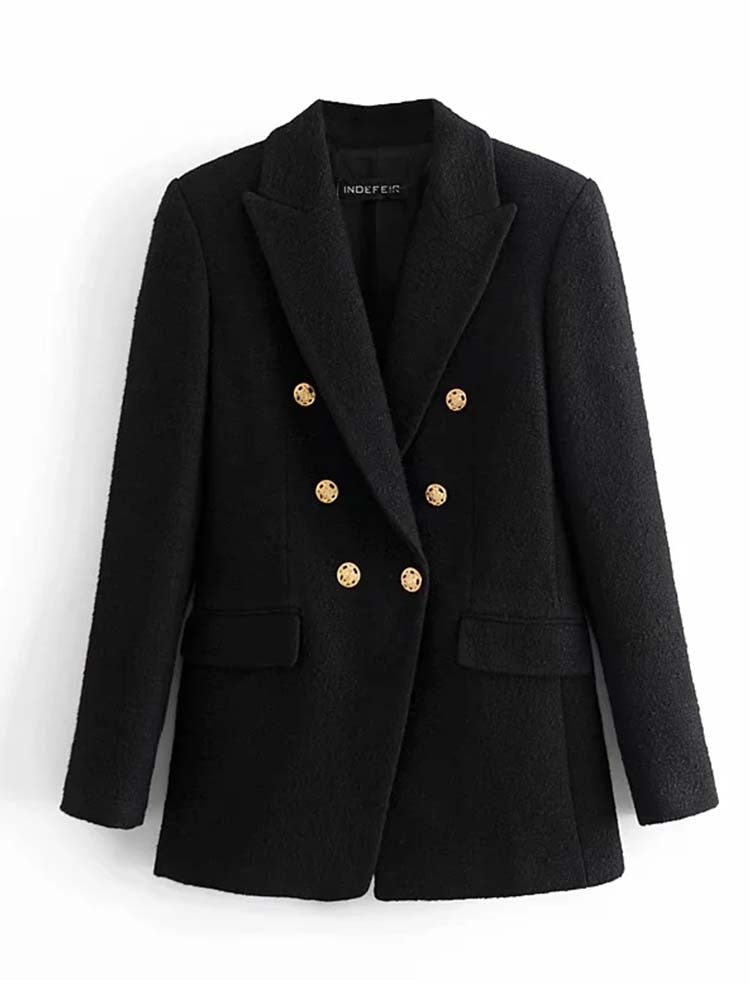 Blazer Feminino Preto  Alongado - Liz