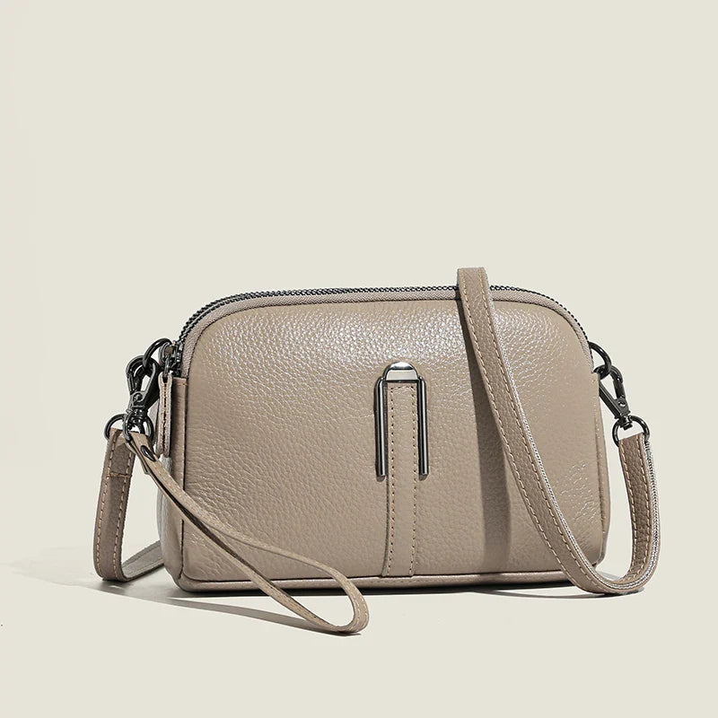 Bolsa Feminina Pequena Crossbody em Couro Moderna Luxo