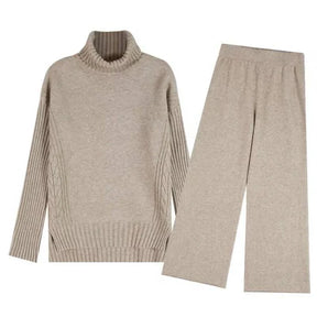 Conjunto Feminino de Inverno Elegante Tricot - Helály