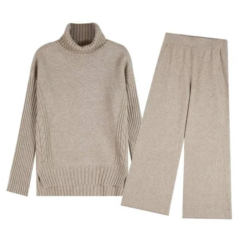 Conjunto Feminino de Inverno Elegante Tricot - Helály