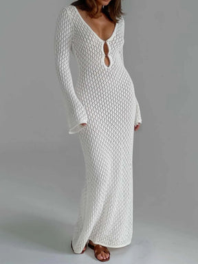 Saída de Praia Vestido Longo Branco Elegante  Moderna Riviera