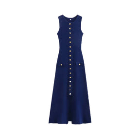 Vestido Midi Elegante Moderna Celine