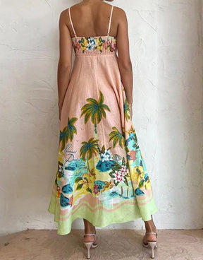 Vestido Longo Estampado de Alcinha - Sicily Primavera Verão