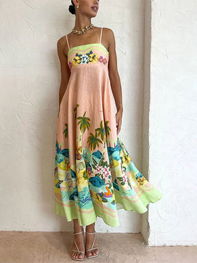 Vestido Longo Estampado de Alcinha - Sicily Primavera Verão