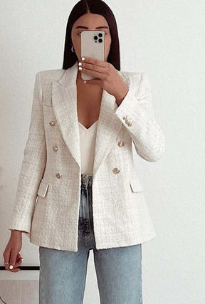 Blazer Feminino Alongado Tweed - Classic