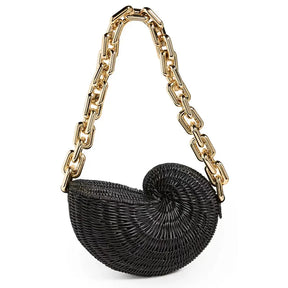 Bolsa Concha de Rattan Luxo