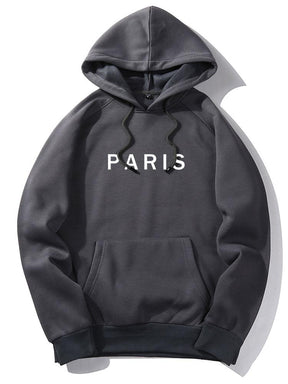 Paris Print Raglan Hoodie & Jogger Pants