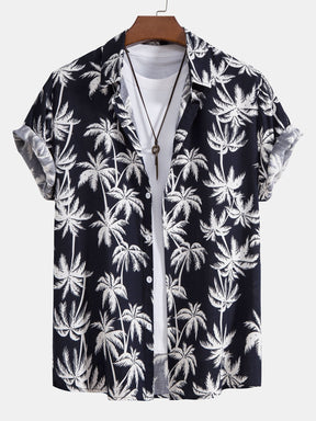 Palm Tree Print Shirt & Swim Shorts