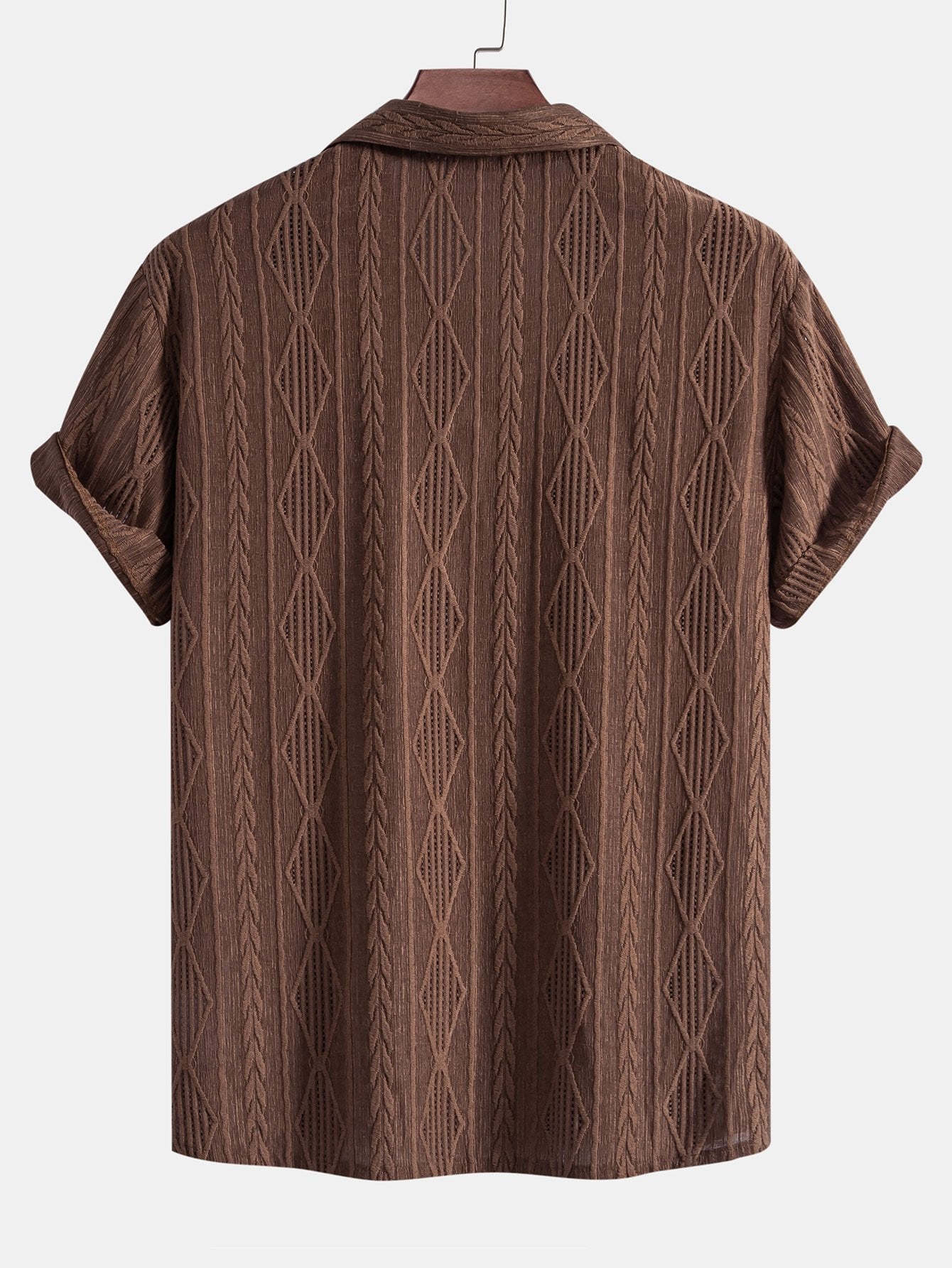 Geometric Jacquard Cuban Shirt