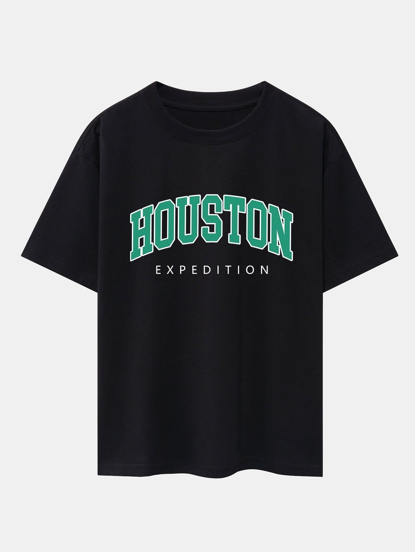 Houston Print Drop Shoulder Oversize T-Shirt & Sweat Shorts