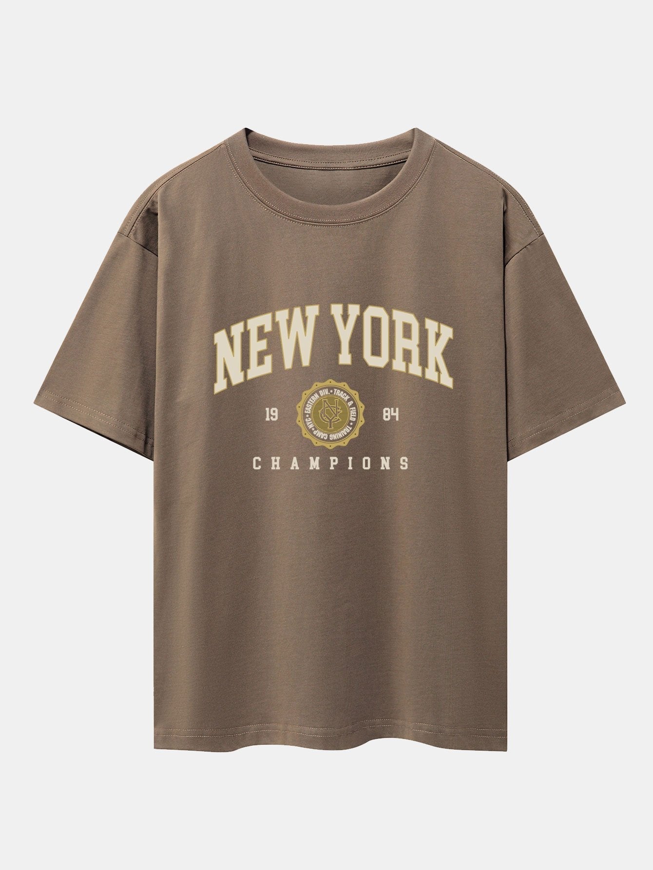 New York Varsity Print Heavy Weight Oversize T-Shirt & Jersey Shorts