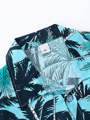 Tropical Print Button Up Shirt & Tropical Print Swim Shorts