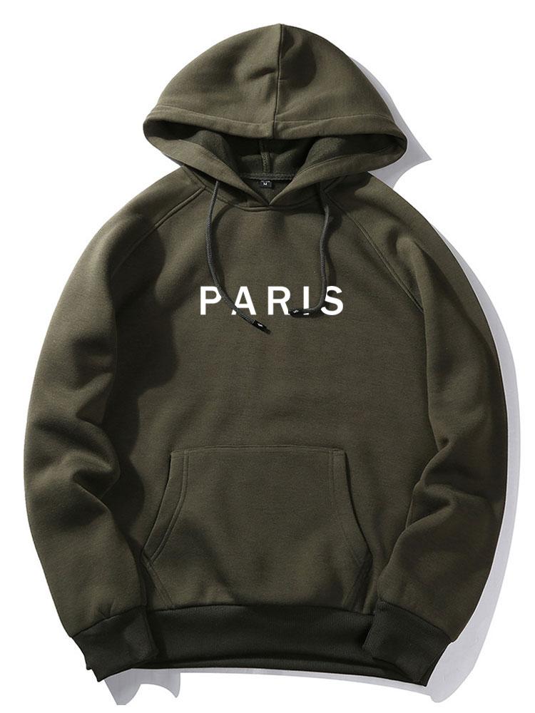 Paris Print Raglan Hoodie & Jogger Pants