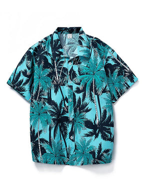 Tropical Print Button Up Shirt & Tropical Print Swim Shorts